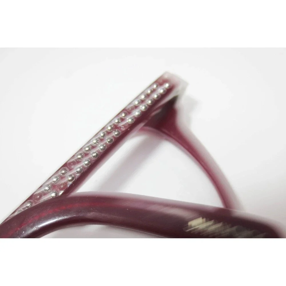 Jimmy Choo JC196 LHF Burgundy Cat Eye Eyeglasses Frames Studded Italy 51-17-140